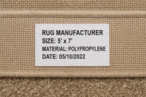 Service #244826 Status changed from SERVICE_PENDING to SERVICE_COMPLETED | McFarlands Carpet and Rug Service Machine-Made Rug Label